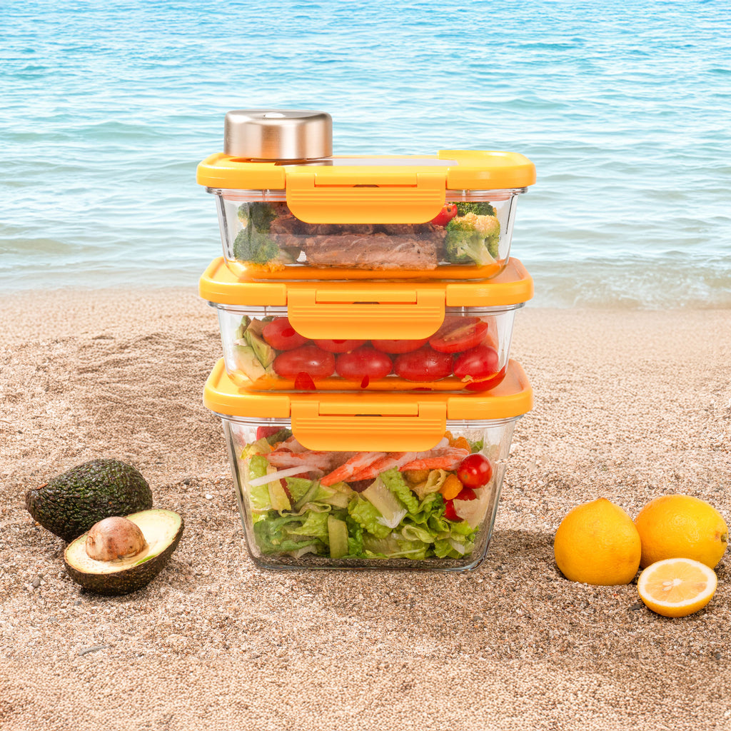 Season Containers SeasonSeal Containers set, (1L+2M) & Vacuum Device – SealVax