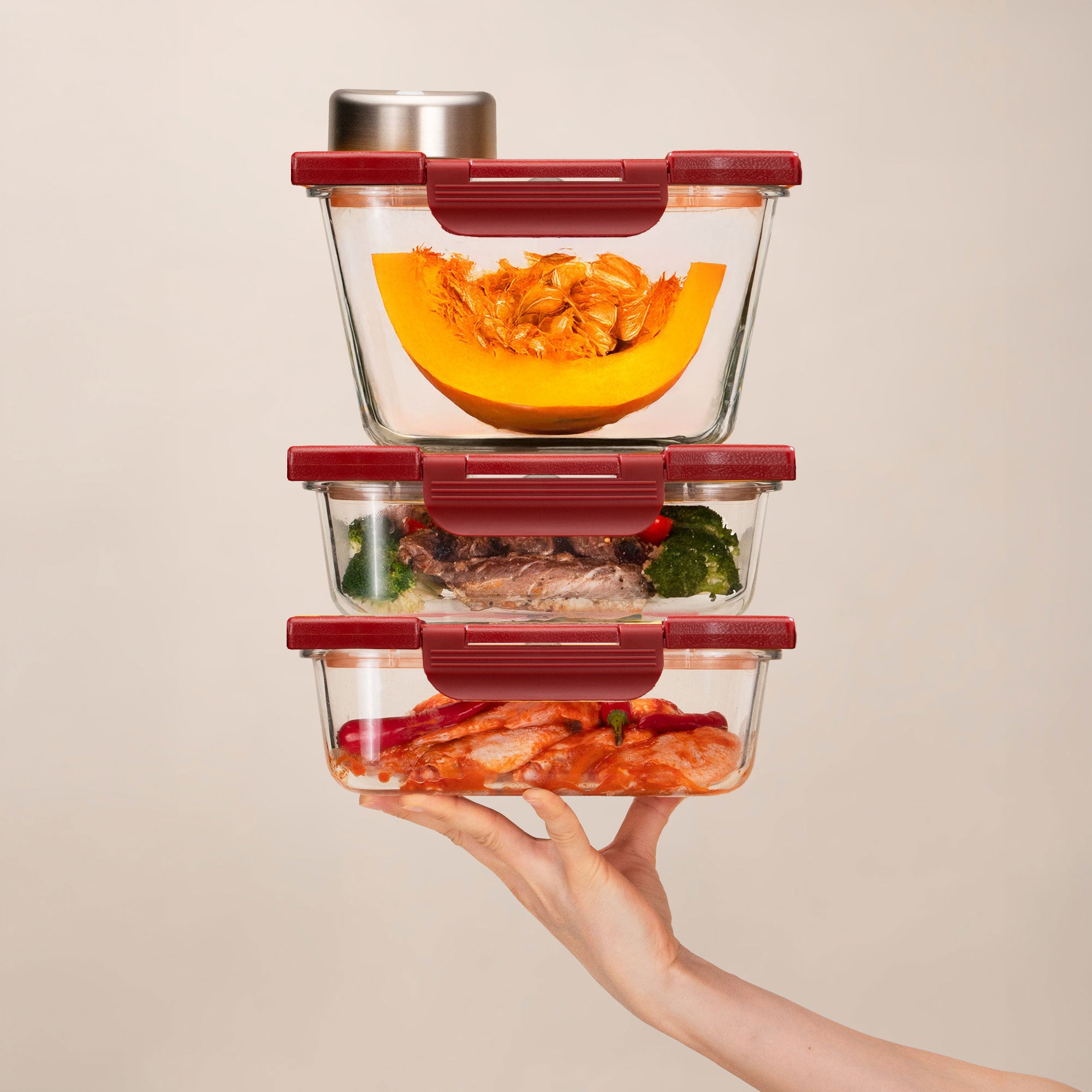 SeasonSeal Containers set, (1L+2M) & Vacuum Device – SealVax