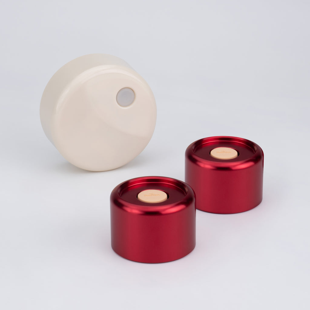 VinCap Set – 2 Stoppers & Vacuum Device Set-Red Gold | wine vacuum stopper | vacuum wine stopper | wine bottle vacuum stopper