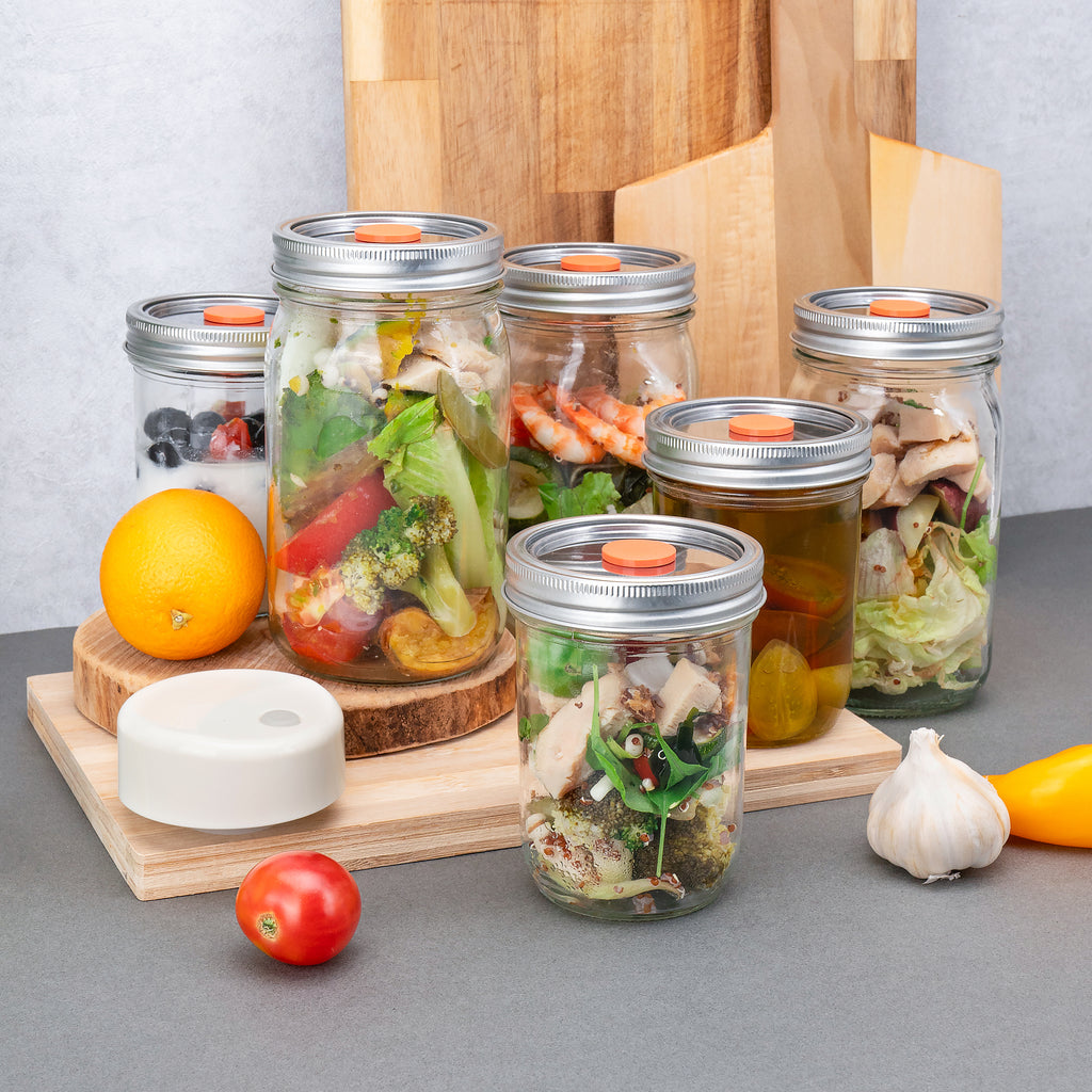 MasonSeal Jar | Mason Jar | 32oz | 16oz | Seal Mode Vacuum Device