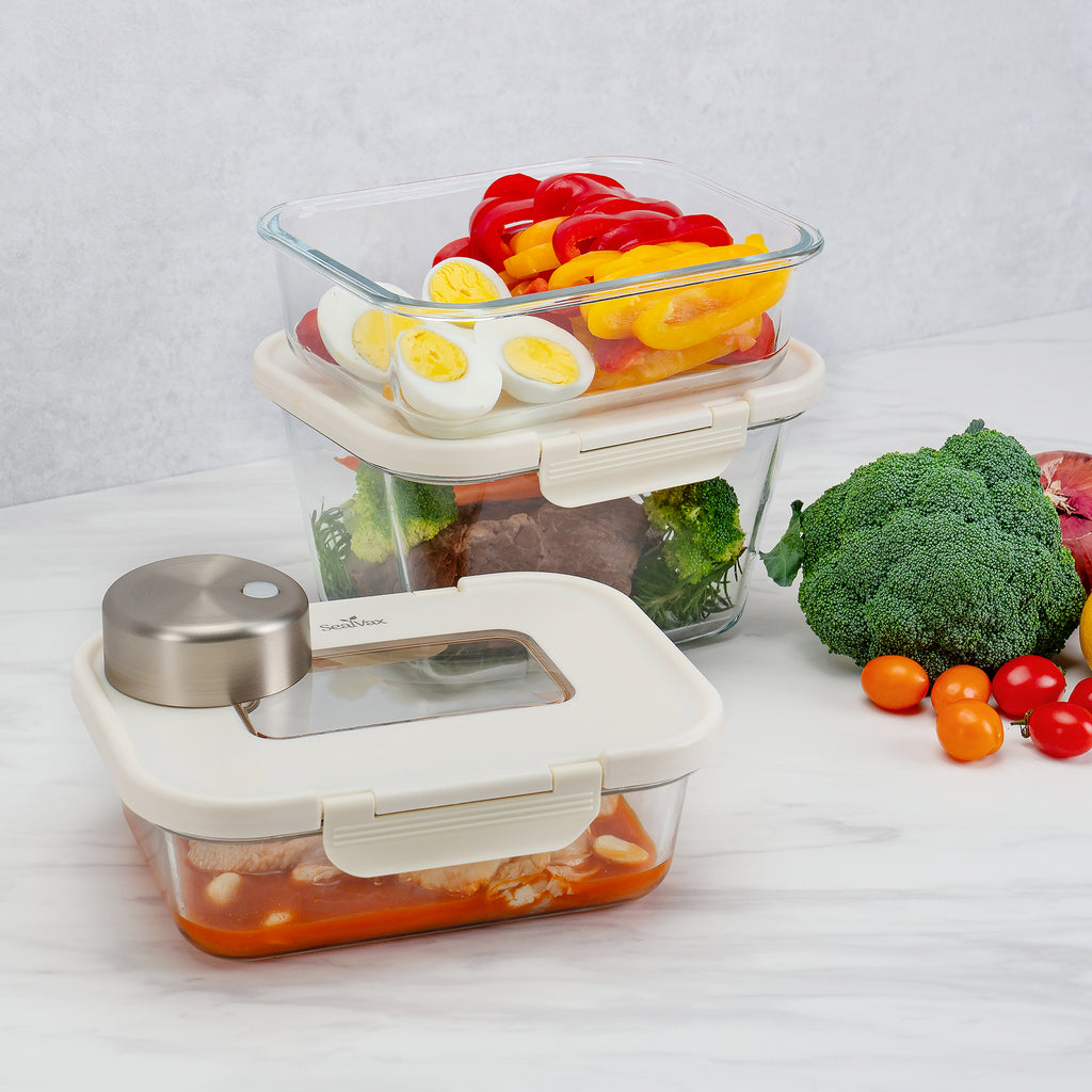 Season Containers SeasonSeal Containers set, (1L+2M) & Vacuum Device – SealVax