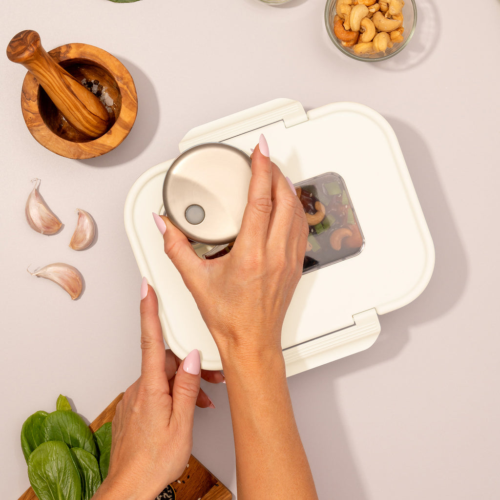 SEASON•SEAL Containers Cream | Fresh box | crisper box | Vacuum storage box | vacuum crisper | Airtight crisper box | Airtight fresh-keeping box | glass crisper | glass storage box | Storage Box | pickled box