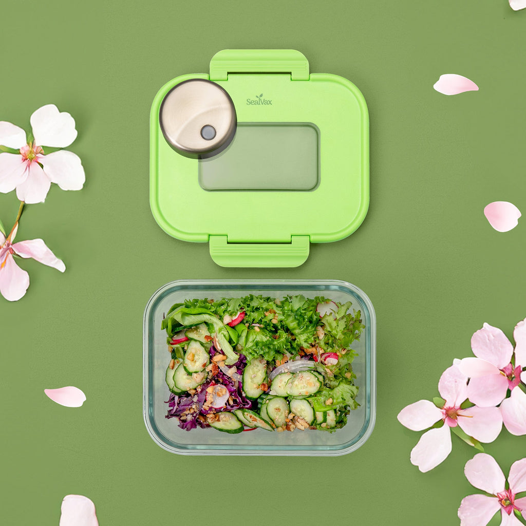 SEASON•SEAL Container-Green | marinate container | vacuum container | glass container | vacuum storage container | Food storage Container
